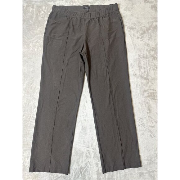 Eileen Fisher Pull On Pants 2 Pockets Brown Viscose Blend XL - Picture 3 of 14